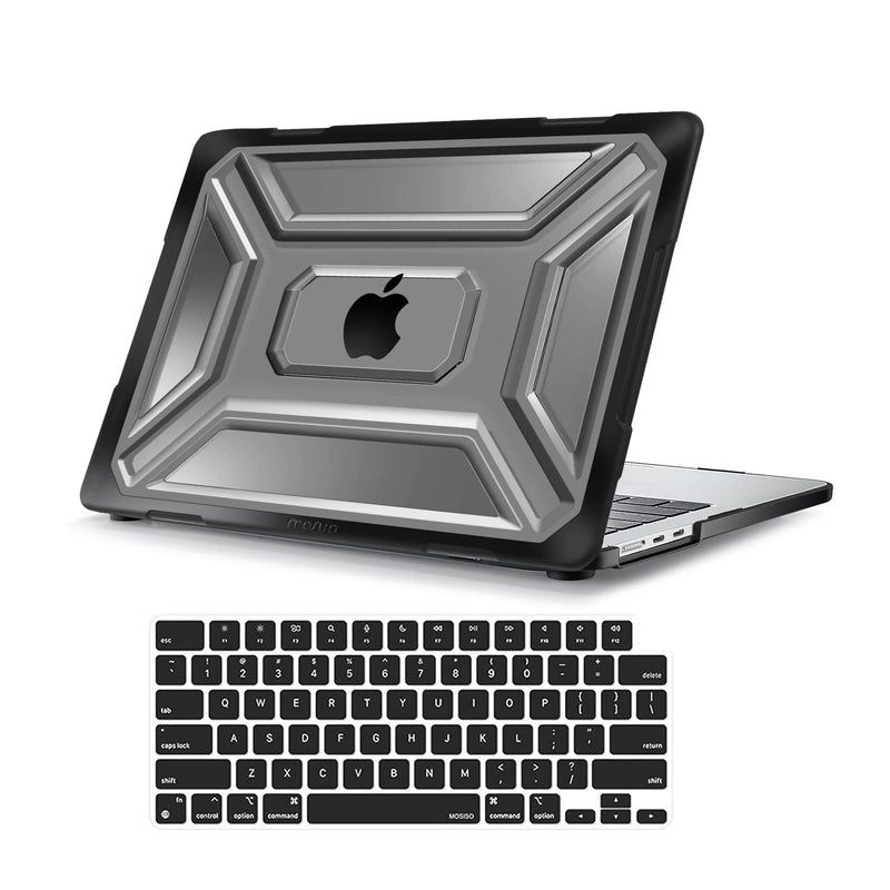  [AUSTRALIA] - MOSISO Compatible with MacBook Air 13.6 inch Case 2022 Release A2681 M2 Chip with Liquid Retina Display & Touch ID, Heavy Duty Plastic Hard Shell Case with TPU Bumper & Keyboard Cover, Black