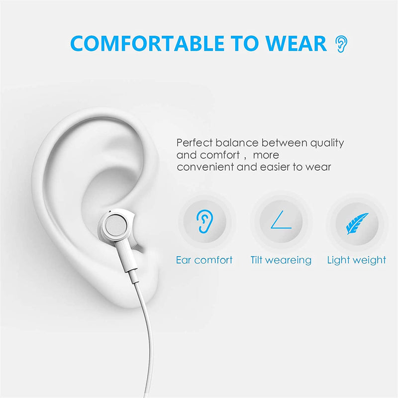  [AUSTRALIA] - 2 Pack-USB C Headphones Earbuds, Type C Earbuds Wired Earphones with Microphone & Remote Control Noise Cancelling in-Ear Headset for iPad Pro, Galaxy S23/S22/S21/S20/Ultra Note 10/20, Pixel 7/6/6a/5/4 USB C 2PC