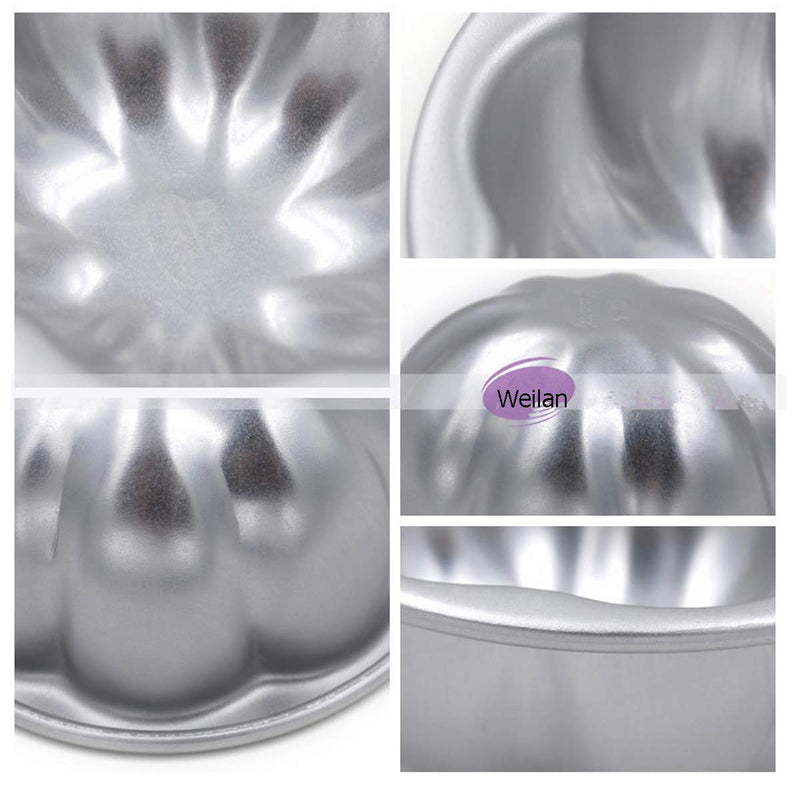  [AUSTRALIA] - 6PCS Egg Tart Molds Flower Shape Nonstick Pudding Pan Cupcake Muffin Cups,Aluminum Alloy Cake Tartlets Baking Tool (3.5 x1.6inch) Silver