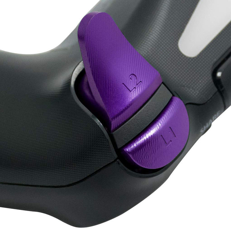  [AUSTRALIA] - TOMSIN Replacement Triggers for PS4 Pro/ PS4 Slim Controller, Aluminum Metal L1 R1 L2 R2 Trigger Buttons for PS4 Controller Gen 2 (Purple) Purple