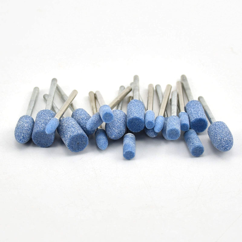  [AUSTRALIA] - BIGP Grinding Polishing Head, Pack of 100 3 mm Shank Sanding Mandrel Mounted Grinding Polishing Tool for Grinding and Polishing (Blue)