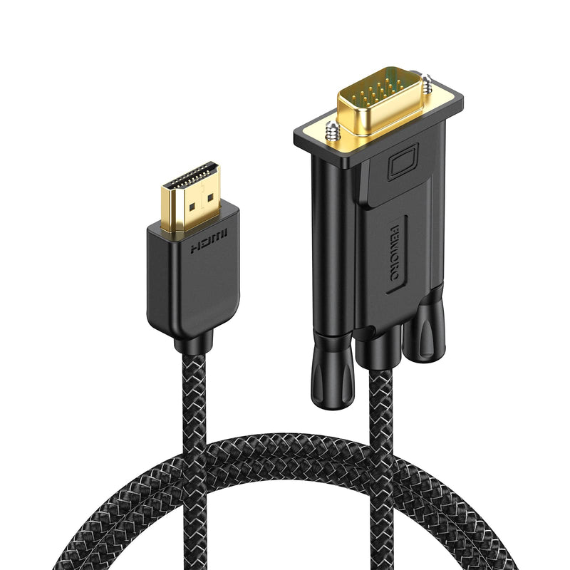  [AUSTRALIA] - FEMORO HDMI to VGA Cable 3ft, HDMI-to-VGA Monitor Cable HDMI Adapter Cord (Male to Male) for Monitor, Computer, Laptop, Desktop, PC, Projector, HDTV and More