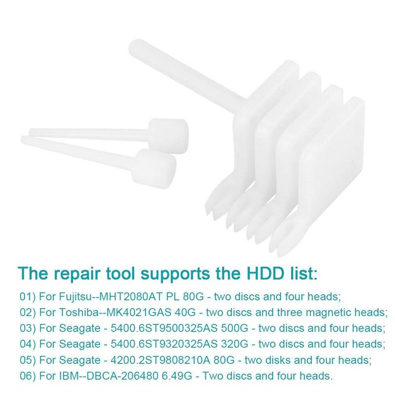  [AUSTRALIA] - Bewinner HDD Head Comb Tool Kit, Hard Disk Head Tool, Hard Disk Repair Tool Set with Head Comb / 10 Finger Pods for Digital Hard Drives