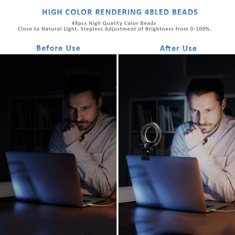  [AUSTRALIA] - Cyezcor Video Conference Lighting Kit, Light for Monitor Clip On,for Remote Working, Distance Learning,Zoom Call Lighting, Self Broadcasting and Live Streaming, Computer Laptop Video Conferencing