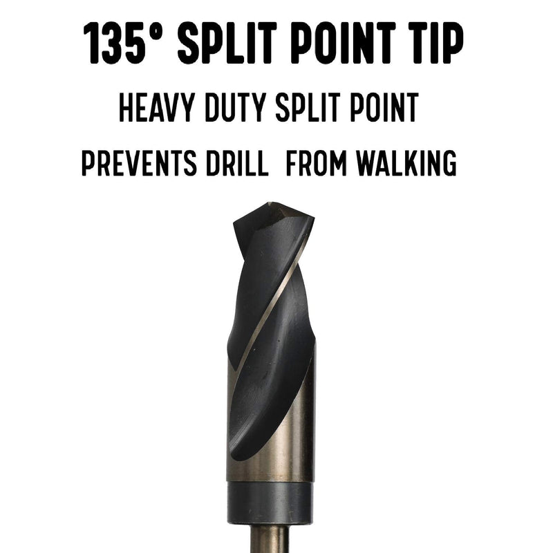  [AUSTRALIA] - Drill America - KFDRSD9/16 9/16" Reduced Shank High Speed Steel Black & Gold KFD Drill Bit with 1/2" Shank, KFD Series 9/16"