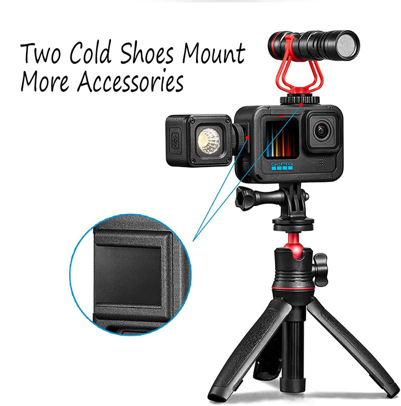  [AUSTRALIA] - Protective Housing Case for Gopro Hero 9/ Hero 10 Black, Housing Frame Case Mount Accessories for Gopro Hero9 Action Camera Accessory Kit with Quick Pull Movable Socket and Screw