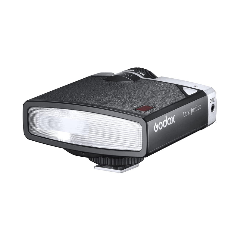  [AUSTRALIA] - Godox Lux Junior Retro Camera Flash, GN12 6000K±200K CCT,Auto & Manual Modes 1/1-1/64 Flash Power, S1/S2 Optical Control for Fuji, for Canon, for Nikon, for Sony, for Olympus Camera