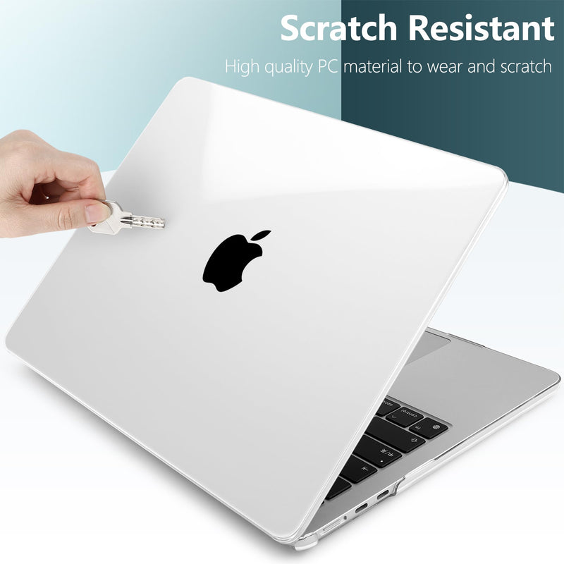  [AUSTRALIA] - DONGKE M2 MacBook Air 15 Inch Case 2023 A2941, Plastic Hard Shell with Keyboard Cover & Screen Protector for MacBook Air 15" with M2 Chip & Liquid Retina Display Touch ID - Crystal Clear