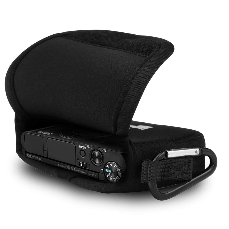  [AUSTRALIA] - MegaGear Ultra Light Neoprene Camera Case Compatible with Sony Cyber-Shot DSC-HX95, DSC-HX99, DSC-HX80, DSC-HX90V Black