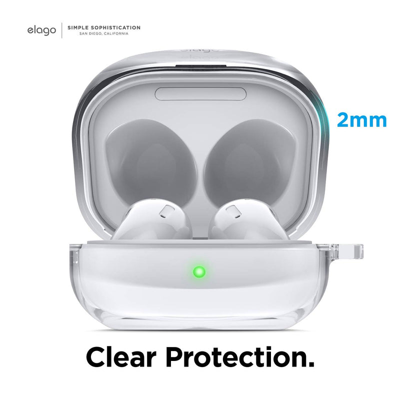 elago Clear Case Compatible with Samsung Galaxy Buds 2 Case (2021) / Galaxy Buds Pro Case (2021) / Galaxy Buds Live Case (2020) - TPU Cover [Crystal Clear] - LeoForward Australia