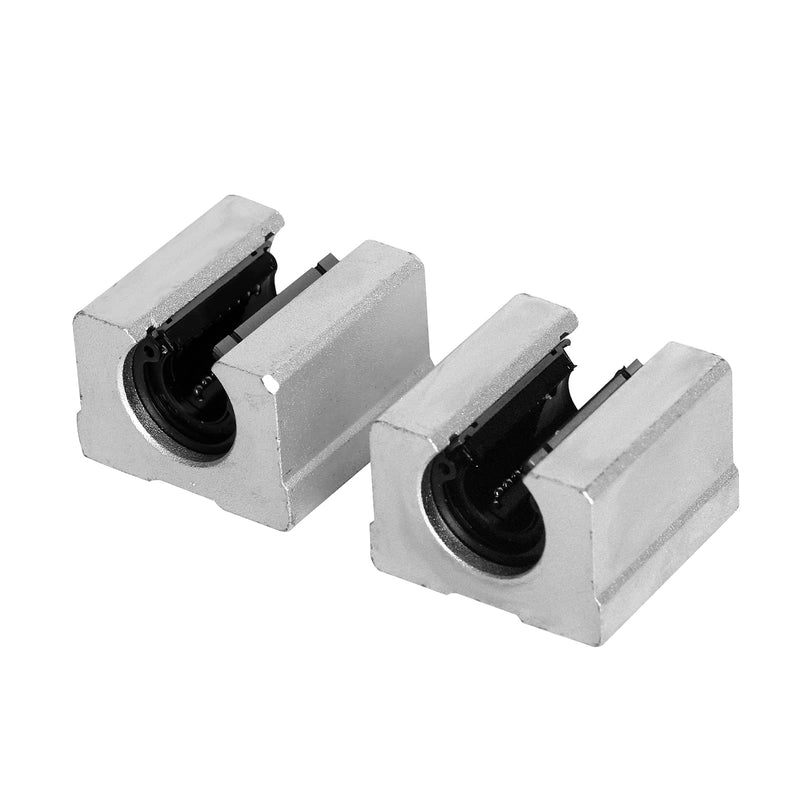  [AUSTRALIA] - Ruimou 2Pcs SBR12UU Open Linear Motion Ball Bearing Slide Unit Bushing(12MM Inner Dia.) for CNC Machine Sliding, 3D Printer Parts