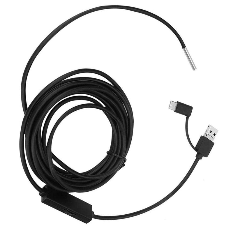  [AUSTRALIA] - BOROCO 3 in 1 USB Android Endoscope Waterproof Endoscope Type-C USB Mobile Phone 3.9mm Lens High Definition Snake Cable for Smartphone Tablet Device (1m)