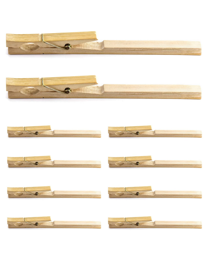  [AUSTRALIA] - QWORK Wooden Test Tube Holder, 7", 10 Pack