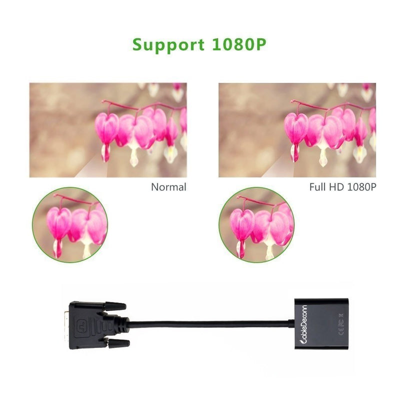 CableDeconn Active DVI-D Link 24+1 Male to VGA Female M/F Video Cable Adapter Converter - LeoForward Australia