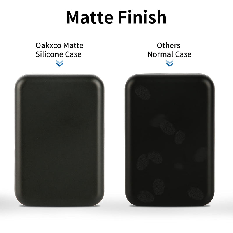  [AUSTRALIA] - Oakxco Silicone Case Compatible with Magsafe Battery Pack, Scratch & Shatter Resistant, Matte Black, 1pc