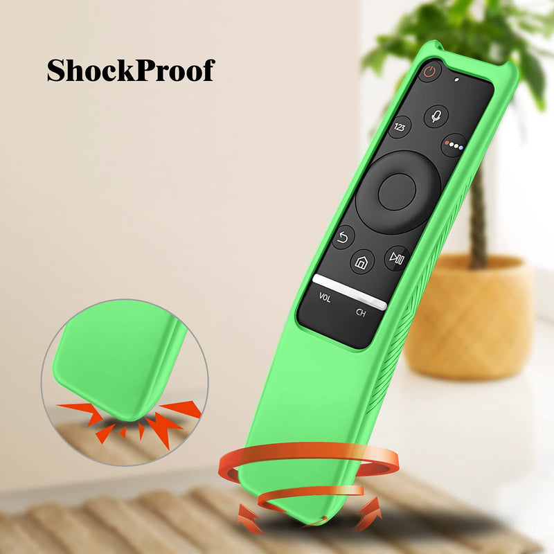 Fintie Protective Case Compatible Samsung Smart TV Remote Controller BN59 Series, CaseBot Light Weight Kids-Friendly Anti Slip Shock Proof Silicone Cover, Green-Glow in The Dark - LeoForward Australia