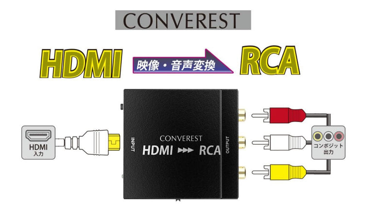  [AUSTRALIA] - Airier SD-DSHC HDMI RCA Converter HDMI ver1.3 Tie-Down Screen Size Reduction Adjustment Equipped