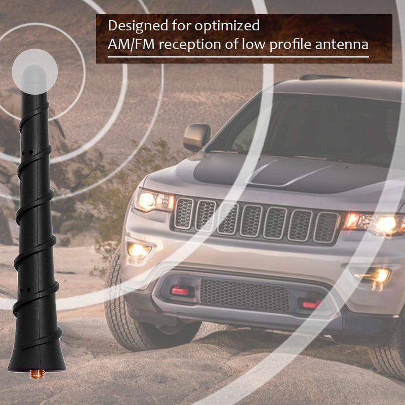  [AUSTRALIA] - 4.5 Inch Antenna for 2011-2022 Jeep Cherokee Grand Cherokee Compass Renegade Dodge Journey Avenger Durango Dart Chrysler 200 Fiat 500 | Car Replacement Antenna Jeep Accessories J eep Cherokee 4.5 Inch