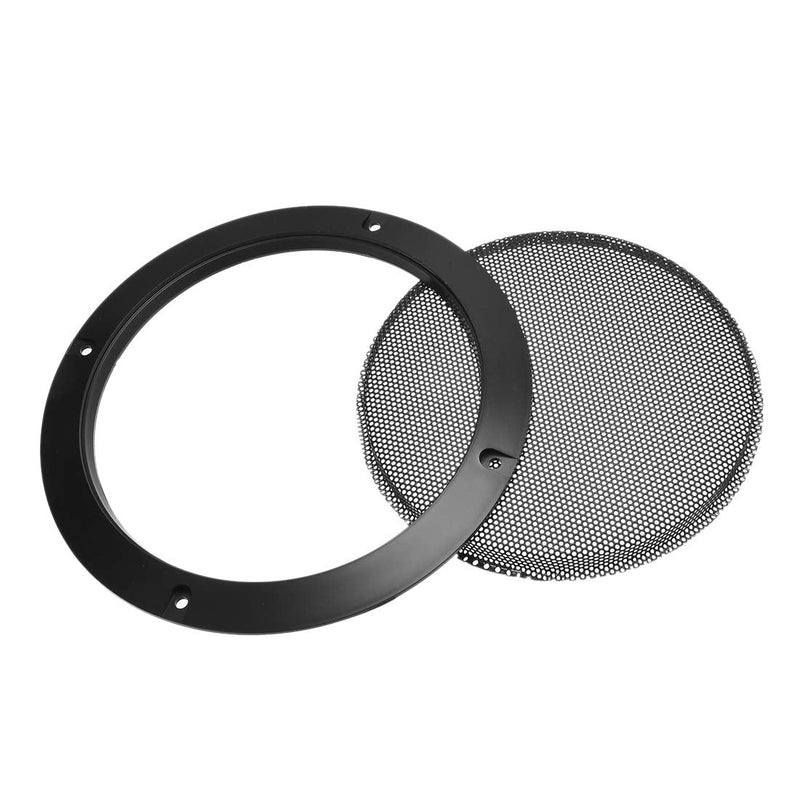  [AUSTRALIA] - uxcell Speaker Grill Cover 6.5 Inch 184mm Mesh Decorative Circle Subwoofer Guard Protector Black 2pcs