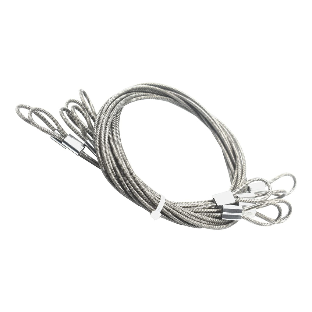  [AUSTRALIA] - Bytiyar 6 pcs 40 inch(100cm) 3mm Thickness Stainless Steel Wire Cable with Loops Vinyl Cover Coated Short Rope Lanyard Lock Safety Tether Chains,Clear 40in/100cm Clear_6Pcs