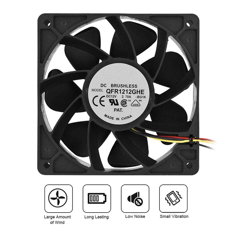  [AUSTRALIA] - fosa DC 12V 2.7A 6000RPM Cooling Fan Replacement 4 Pin Connector for Antminer S7 S9 with Speed Sensor Server Inverter Axial Case Cooling Fan,CPU Cooling Fan, Bearing Fan