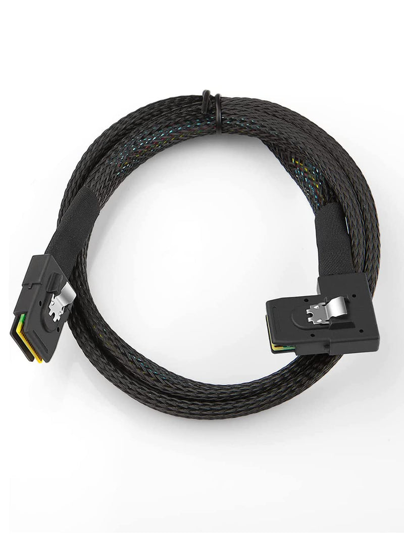  [AUSTRALIA] - CableCreation 2 Pack Short Internal Mini SAS SFF-8087 to Right Angle SFF-8087 Cord, Internal Mini SAS to Mini SAS Cable, Compatible with RAID or PCI Express Controller, 2.5FT /0.75M…