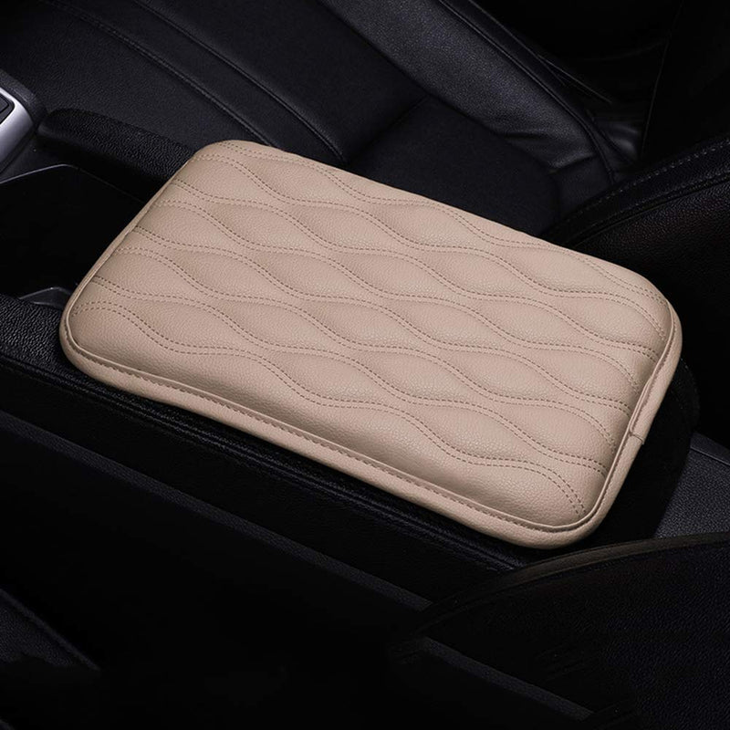 Forala Auto Center Console Pad,PU Leather Car Armrest Seat Box Cover Protector Protects from Dirt,Damage,Pet Scratches,Old Damaged Consoles (Beige) Beige - LeoForward Australia