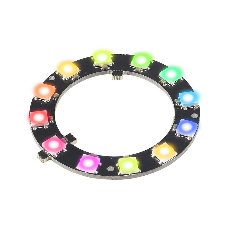  [AUSTRALIA] - ACEIRMC 5pcs 12 Bit WS2812 WS2812B Full Color 5050 RGB Lamp Panel Round LED Ring Lamp Light for Arduino (12 Bit)