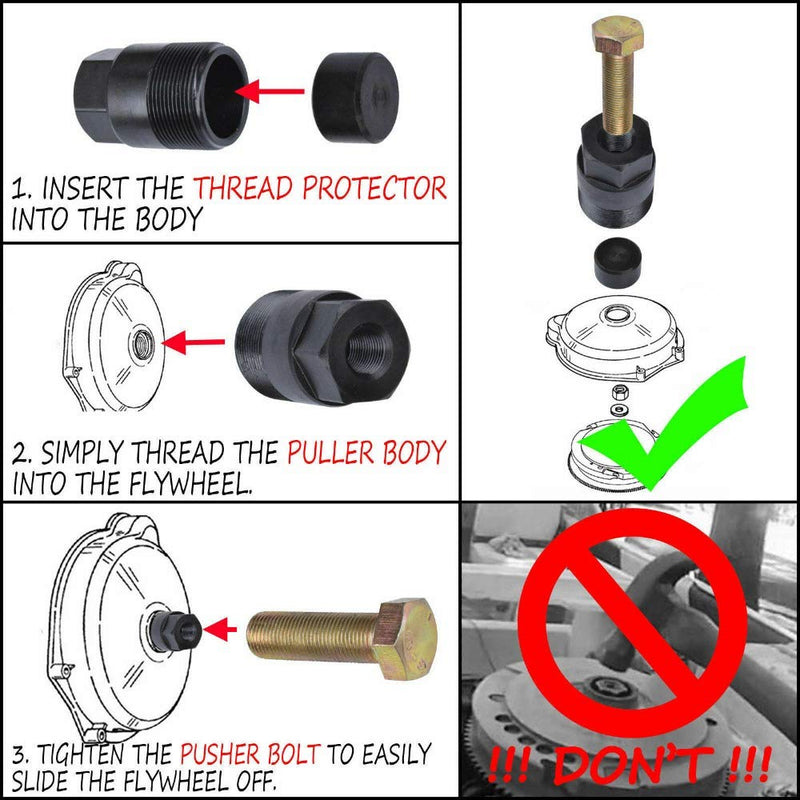  [AUSTRALIA] - Auto-Man Flywheel Puller Removal Tool 91-849154T1,Lift Ring 91-90455-1Mercury Mariner Force Yamaha Tool