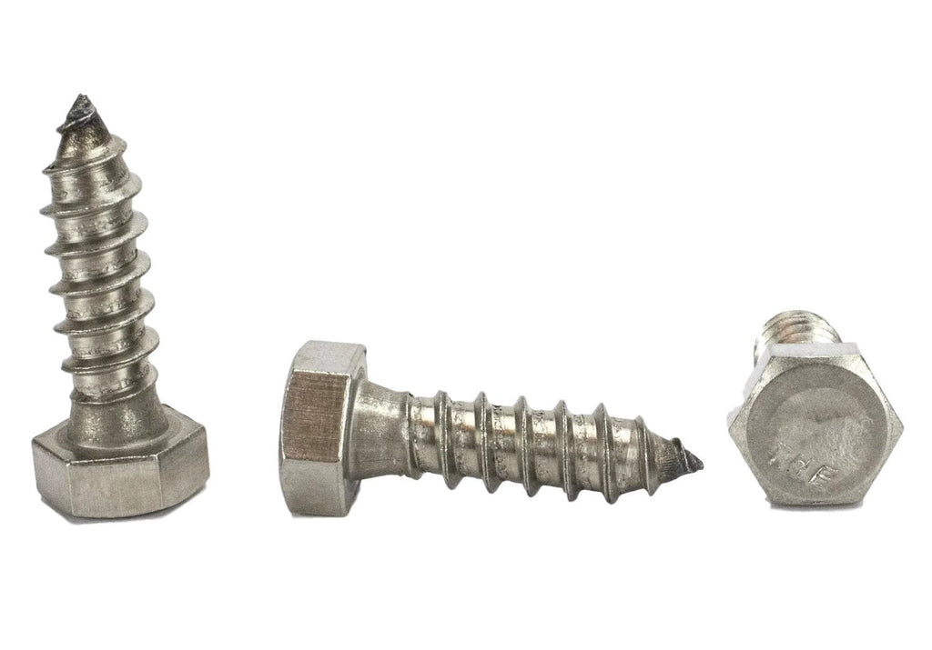 [AUSTRALIA] - Stainless 3/8 x 1-1/4" Hex Lag Screw (1" to 5" Lengths Available in Listing), 18-8 Stainless Steel, 25 Pieces (3/8 x 1-1/4") 3/8 x 1-1/4"