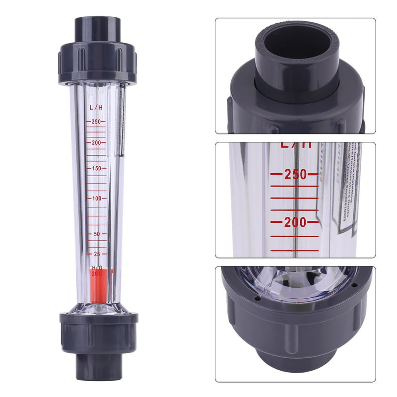 Hilitand 25-250L/H Rotameter Plastic Tube Type Instantaneous Liquid Water Flow Meter DN15 - LeoForward Australia