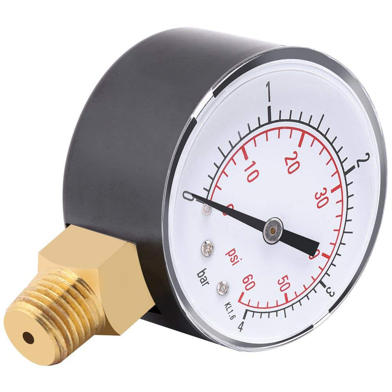  [AUSTRALIA] - Pressure gauge, pressure tester 0-4 bar/0-60 psi 1/4 inch NPT hydraulic pressure gauge for air, water, oil, air and other materials