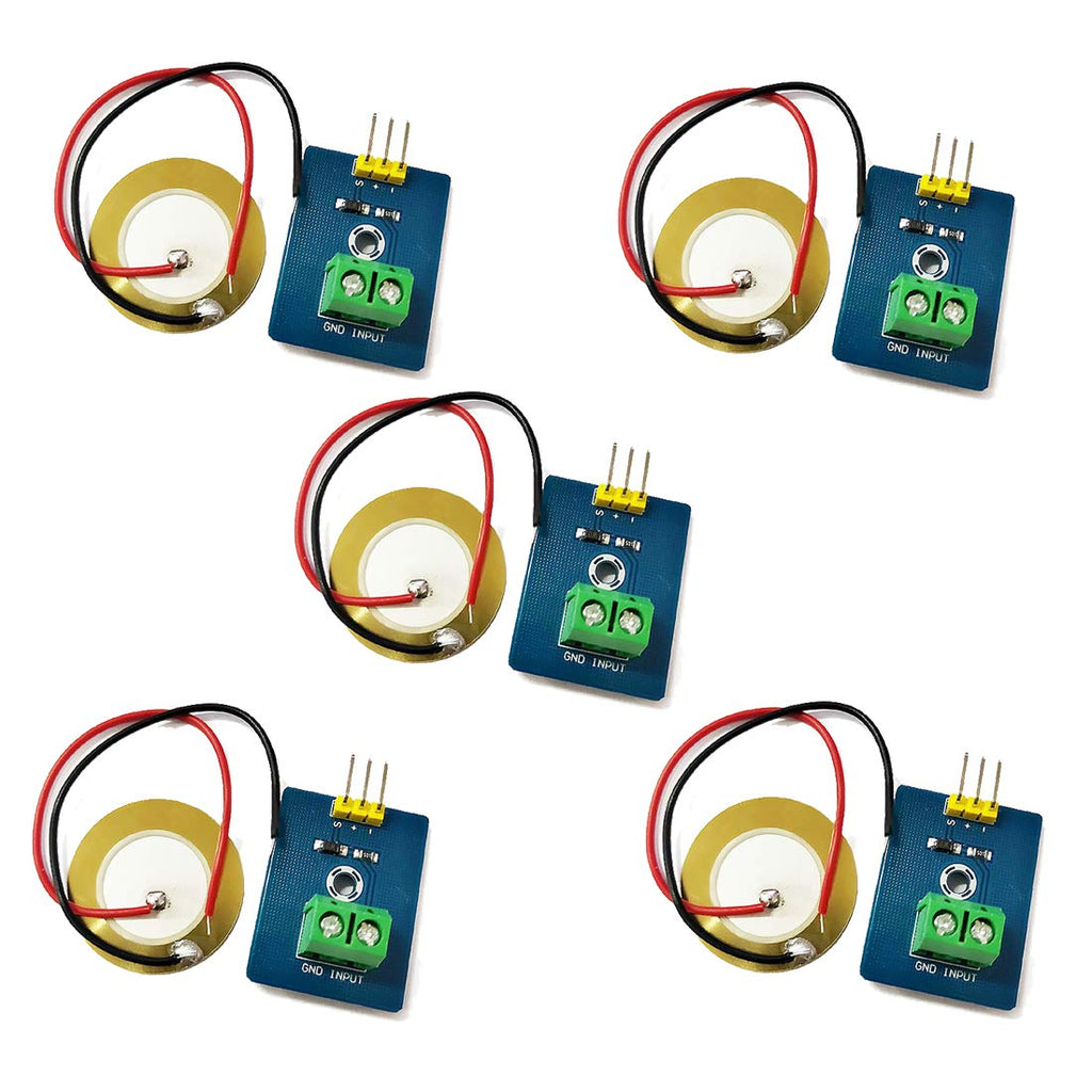  [AUSTRALIA] - HiLetgo 5pcs Piezoelectric Sensor Analog Ceramic Vibration Sensor Module Piezoelectricity for Arduino DIY KIT