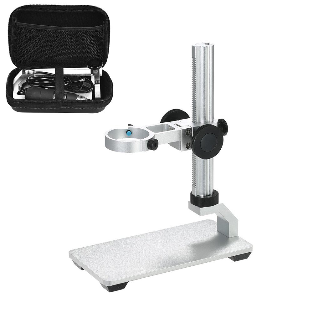  [AUSTRALIA] - Jiusion Aluminium Alloy Universal Adjustable Professional Base Stand Holder Desktop Support Bracket with Portable Carrying Case for USB Digital Microscope Endoscope Magnifier Camera
