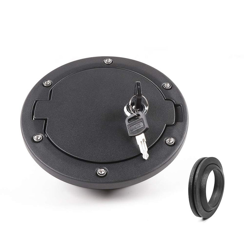  [AUSTRALIA] - JeCar Fuel Door Cover Locking Gas Cap Cover for 2007-2018 Jeep Wrangler JK & Unlimited