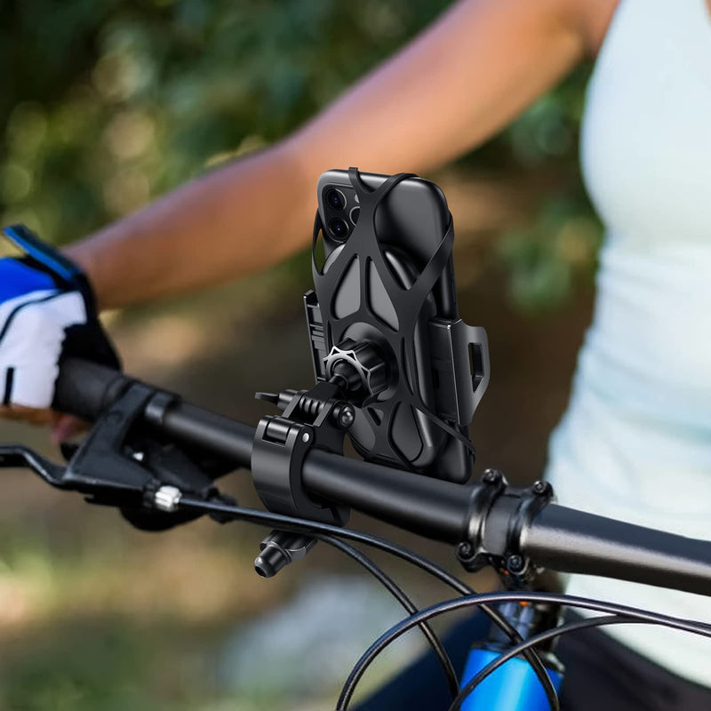  [AUSTRALIA] - Fintie Bike Phone Mount, 360° Rotation Universal Bicycle Motorcycle Cell Phone Handlebar Holder Cradle Compatible for iPhone 12/11 Pro Max/XR/XS Max/X, Samsung Galaxy, LG and Other 4"-7.2" Mobiles