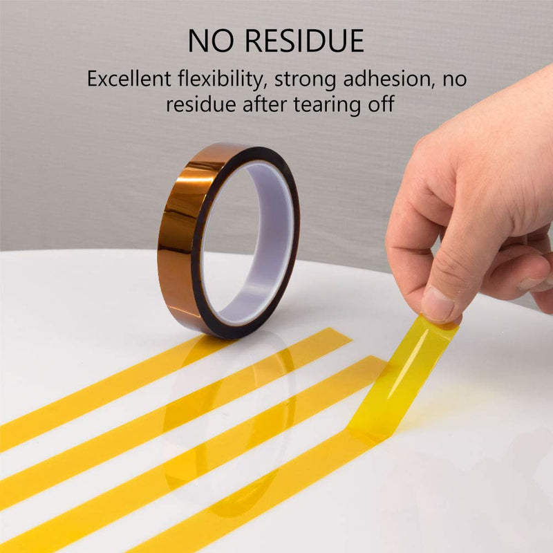  [AUSTRALIA] - MYJOR High Temperature Kapton Tape, Professional for Protecting CPU, PCB Circuit Board… 1/4", 1/2", 3/4", 1" - 108ft, 4 Rolls