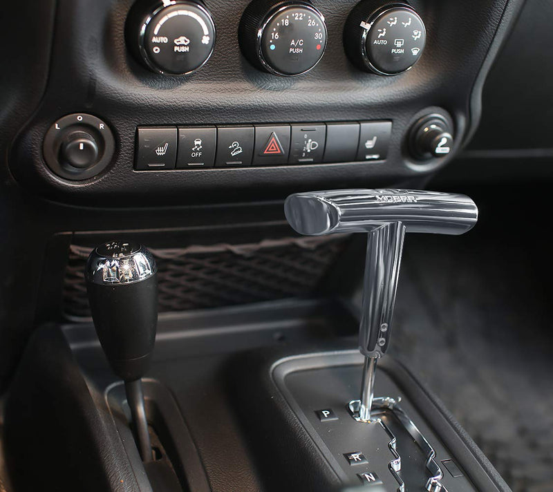  [AUSTRALIA] - Sukemichi Metal T Handle Gear Shifter Knob for Jeep Dodge Charger Challenger Compass and Jeep Wrangler JK, Sliver silver