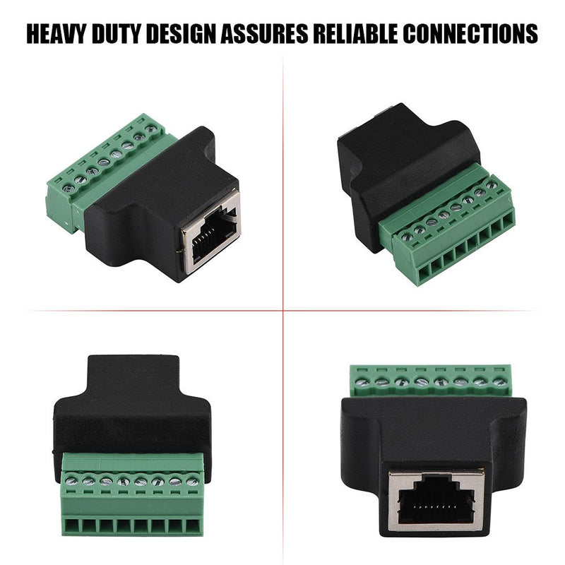  [AUSTRALIA] - RJ45 Screw Terminal Adaptor Connector, DVR Ethernet Connector RJ45 Female Jack to 8 Pin Screw Terminal Connector