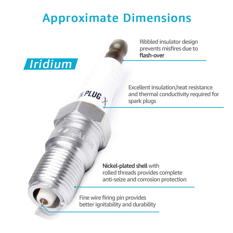 Pindex 6 Pack New Iridium IX Spark Plugs Replaces LFR5AIX-11 4469 - LeoForward Australia