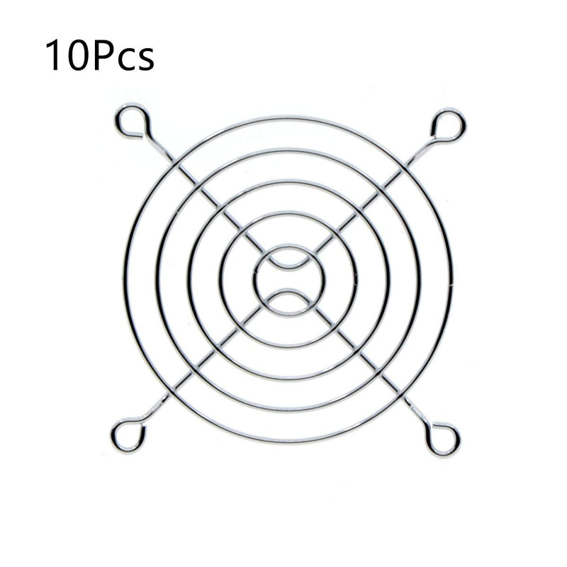  [AUSTRALIA] - QMseller 10Pcs Fan Grill 80mm Metal Axial Cooling Fan Finger Guard Protective Grill for PC Ventilator