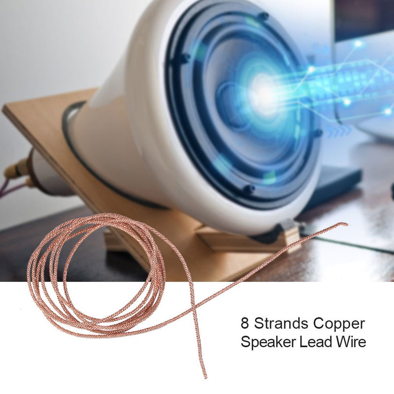 Speaker Wire Leads Subwoofer Lead Wire Cable Repair 8 Strands Braided Pure Copper Wire(1M) - LeoForward Australia