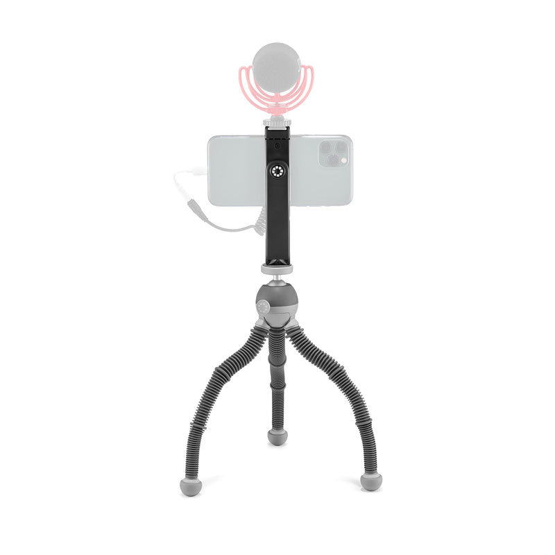  [AUSTRALIA] - JOBY PodZilla Medium Kit, Tripod for Smartphones and Compact Mirrorless Cameras, Flexible Tripod with Ball Head and GripTight 360 Phone Mount Included, Devices up to 1 Kg, Grey Medium Kit Gray