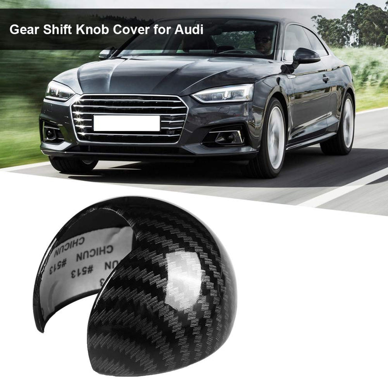  [AUSTRALIA] - Suuonee Gear Shift Knob Cover, Carbon Fiber Style Car ABS Plastic Gear Shift Knob Head Cover Cap Sticker Trim for Audi A3 8 V S3 14-18