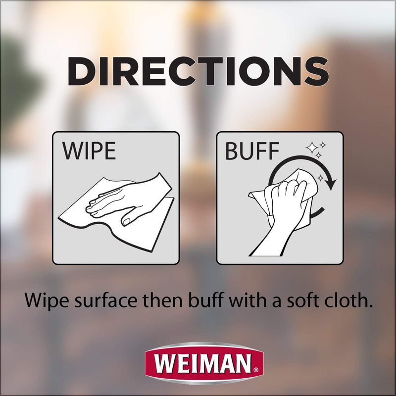  [AUSTRALIA] - Weiman Leather Cleaner Wipes - 2 Pack with Microfiber Cloth - Clean Condition UV Protection Help Prevent Cracking or Fading of Leather Furniture, Car Interior, and Shoes 2 Pack W / Microfiber Cloth