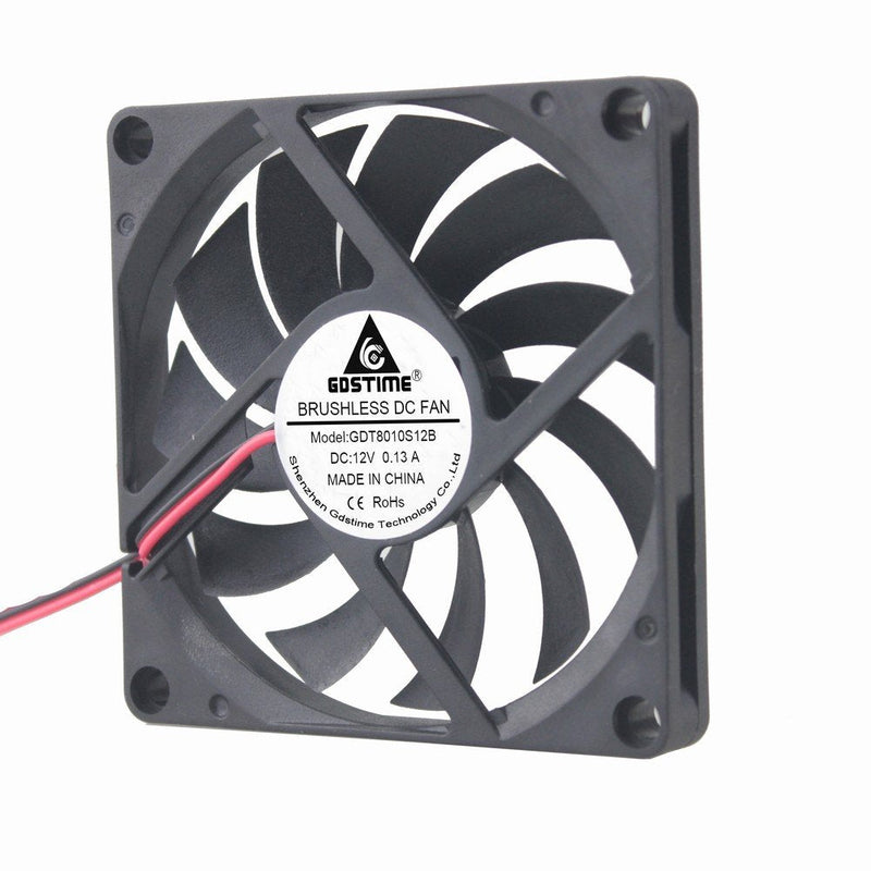  [AUSTRALIA] - GDSTIME Radiator 80mm x 80mm x 10mm 12V Brushless DC Cooling Fan