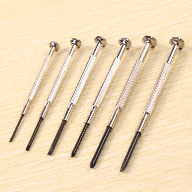  [AUSTRALIA] - 12 Pcs Mini Precision Screwdriver Set,Sonku Portable Repair Tool Kit with 6 Different Size Flathead and Phillips Screwdrivers Suitable for Jewelry Watch Eyeglass Toys DIY Projects Repair