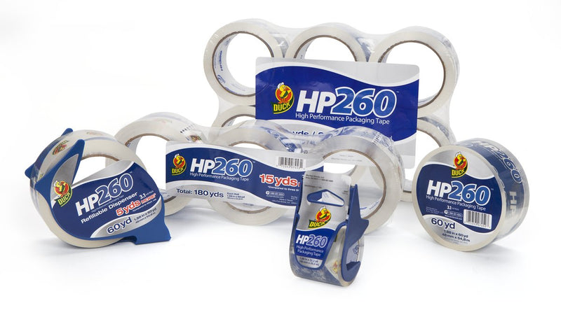  [AUSTRALIA] - Duck Brand HP260 High Performance Packaging Tape with Dispenser, 1.88 Inches x 22.2 Yards, Clear (920352) Single Roll