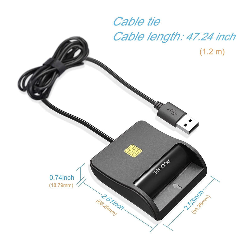  [AUSTRALIA] - CAC Reader,DOD Military USB Common Access CAC Smart Card Reader, Compatible with Windows, Mac OS and Linux card reader-305