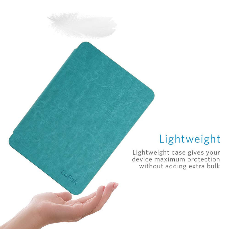  [AUSTRALIA] - CoBak Kindle Paperwhite Case - All New PU Leather Smart Cover with Auto Sleep Wake Feature for Kindle Paperwhite 10th Generation 2018 Released, Sky Blue